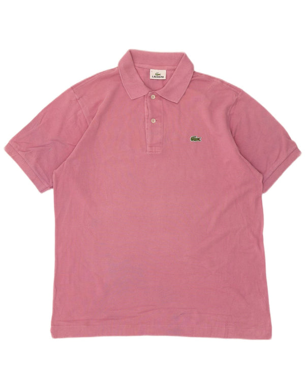 Polo Lacoste para hombre talla 5 grande algodón rosa