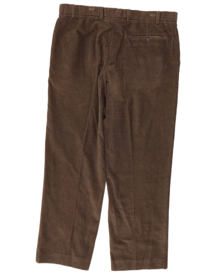 MARKS & SPENCER Pantalones rectos de pana para hombre W36 L29 Algodón marrón