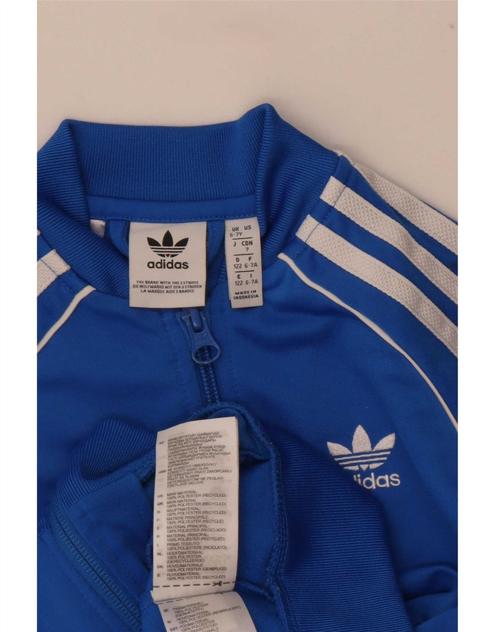 Adidas Chaqueta de chándal para niño 6-7 años Azul Poliéster