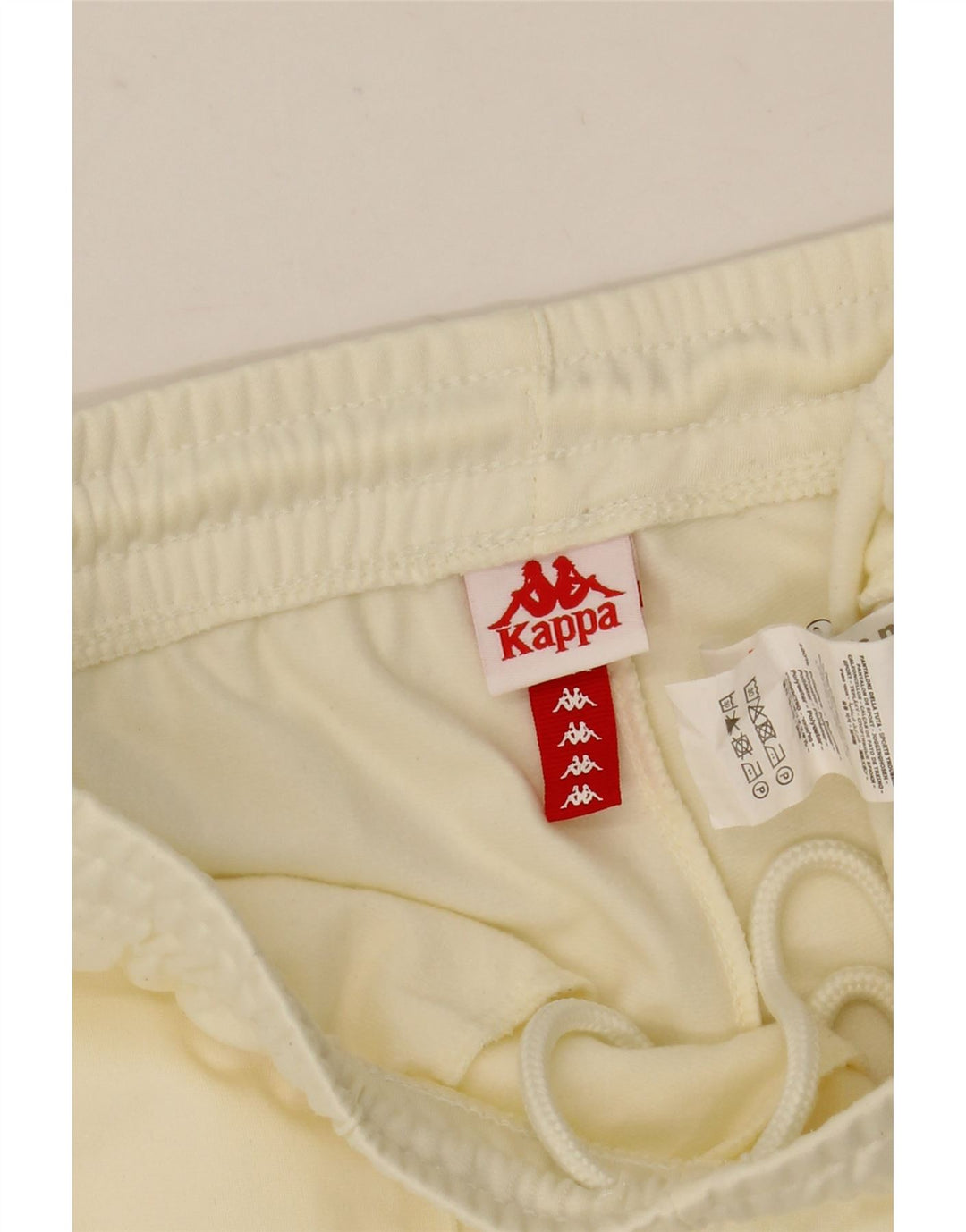Kappa Hombre Pantalones De Chándal Gráfico Joggers XS Off White Poliéster