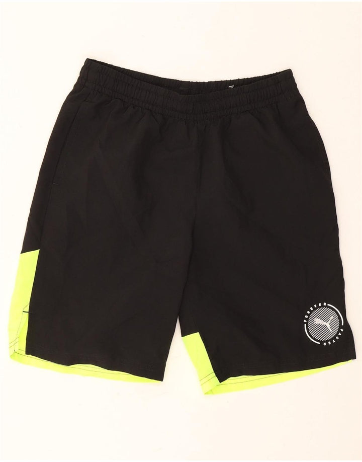 Puma Pantalones cortos deportivos para niño 13-14 años Negro Poliéster color block