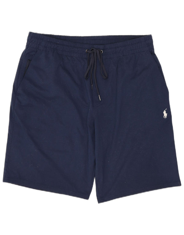 POLO RALPH LAUREN Pantalones cortos deportivos para hombre Poliéster azul marino medio