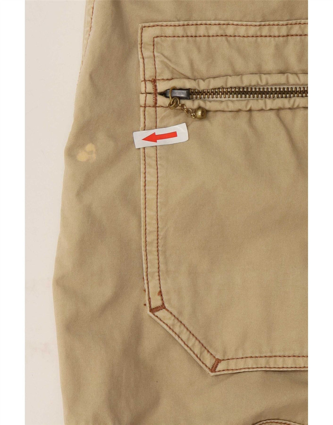 Marlboro Classics Pantalones cargo rectos para hombre W32 L34 Algodón caqui