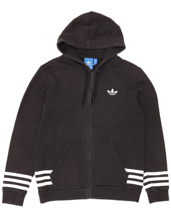 Adidas Hombre Graphic Zip Sudadera con capucha Suéter Mediano Negro Algodón Deportes