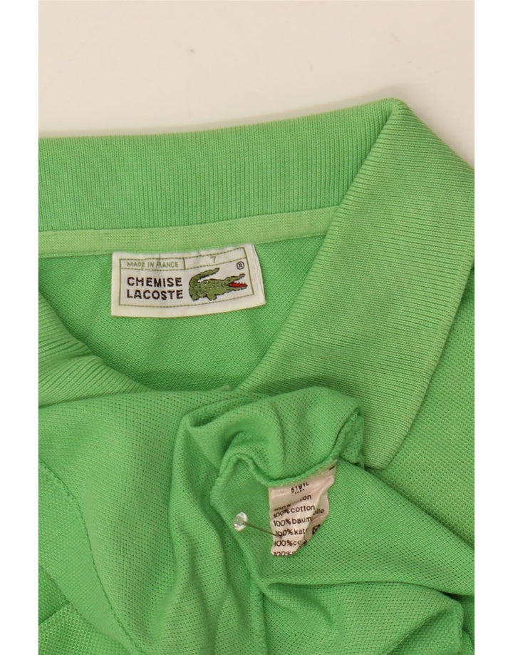Polo Lacoste para hombre talla 7 2XL algodón verde