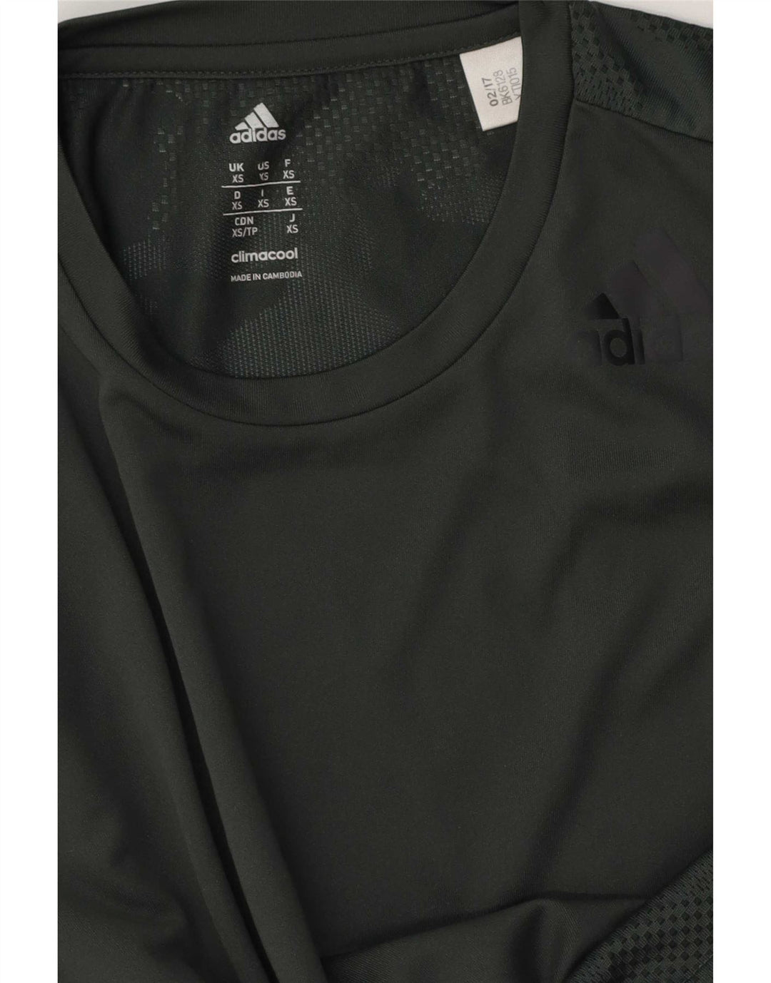 Adidas Hombre Climacool Camiseta Top XS Verde Camuflaje Poliéster