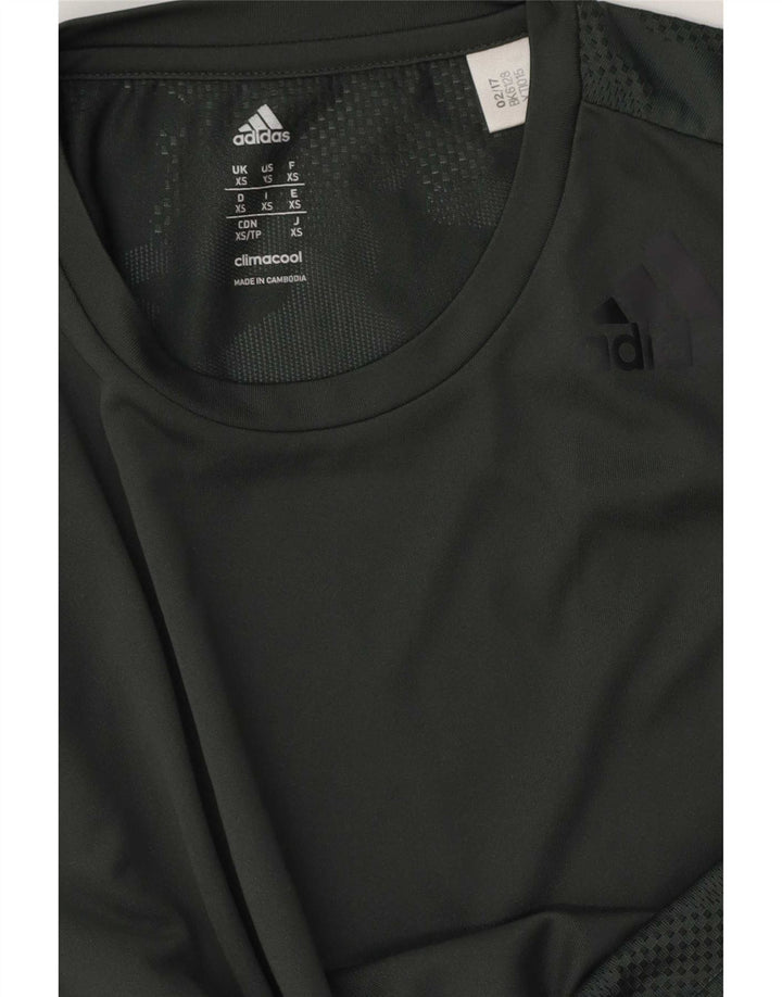 Adidas Hombre Climacool Camiseta Top XS Verde Camuflaje Poliéster