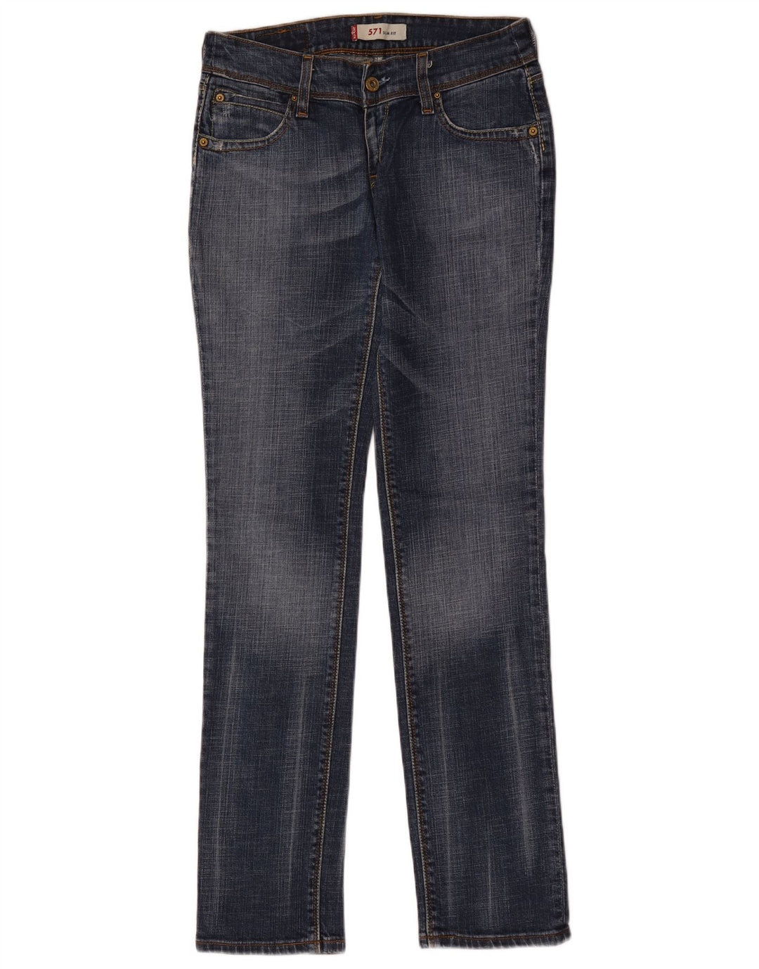 Levi's Mujer 571 Slim Jeans W29 L34 Algodón Azul