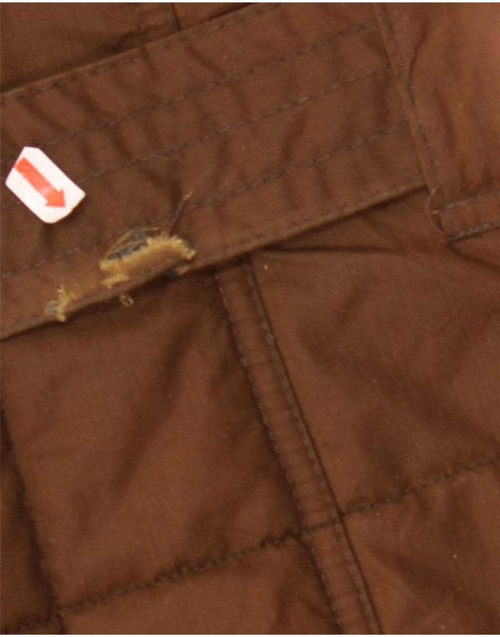 BARBOUR Chaqueta militar de algodón encerado para mujer Reino Unido 46 Algodón marrón grande