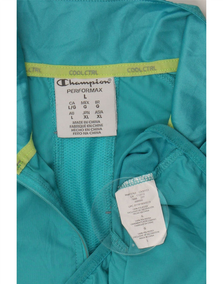 CHAMPION Womens Tracksuit Top Jacket UK 14 Large Blue Polyester Vintage Champion and Second-Hand Champion from Messina Hembry 