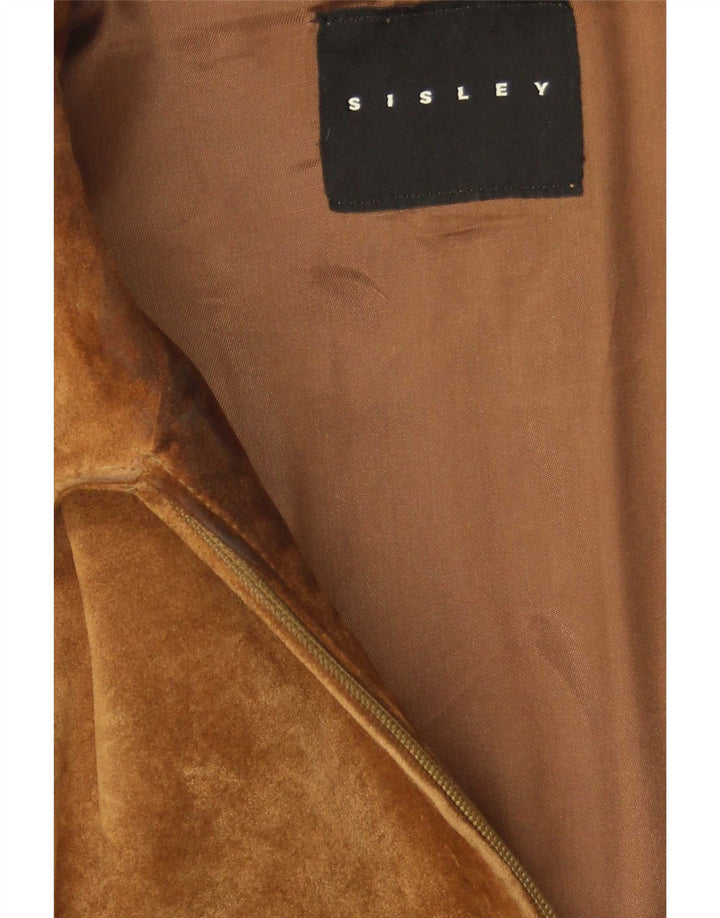 Sisley Chaqueta Bomber de Ante para Hombre UK 36 Small Brown