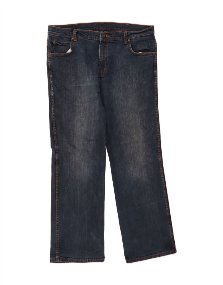 WRANGLER Mens Straight Jeans W38 L31 Navy Blue Vintage Wrangler and Second-Hand Wrangler from Messina Hembry 