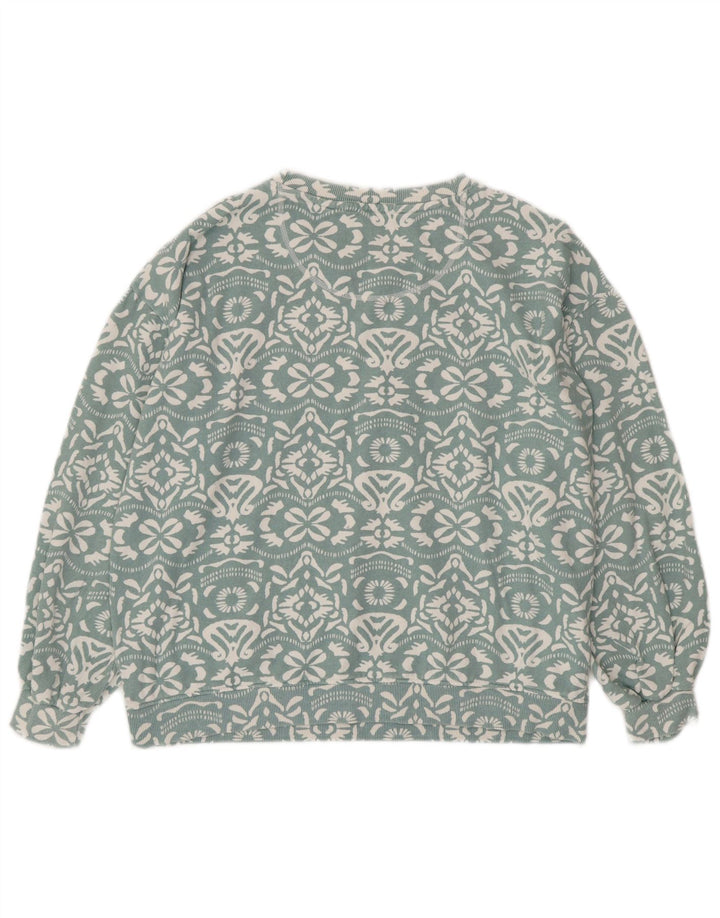 FAT FACE Sudadera extragrande para mujer Jersey UK 40 Large Blue Paisley
