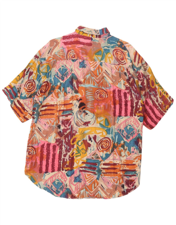 AVANTI Camisa Manga Corta Hombre XL Viscosa Geométrica Multicolor