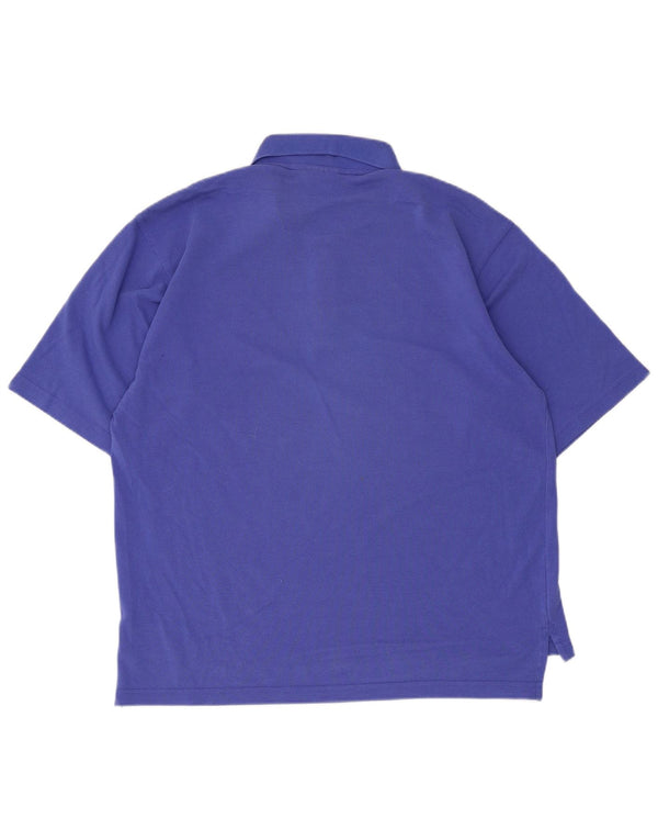 Adidas Polo para hombre Reino Unido 40/42 Medio Púrpura Algodón