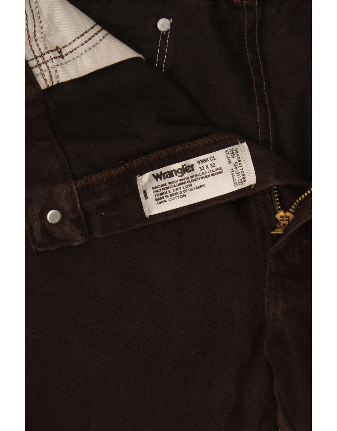 Wrangler Vaqueros rectos para hombre W32 L28 Algodón marrón