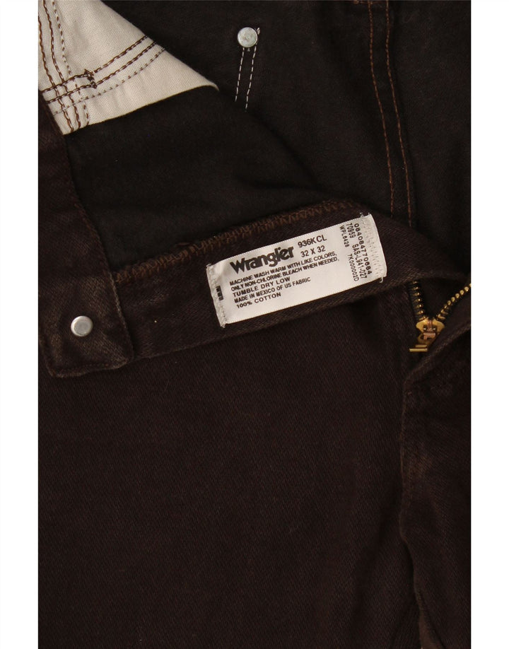 Wrangler Vaqueros rectos para hombre W32 L28 Algodón marrón