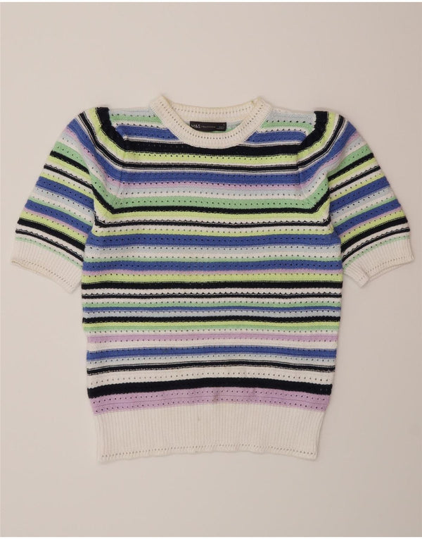 Marks & Spencer Suéter de Cuello Redondo para Mujer UK 10 Small Multicolor