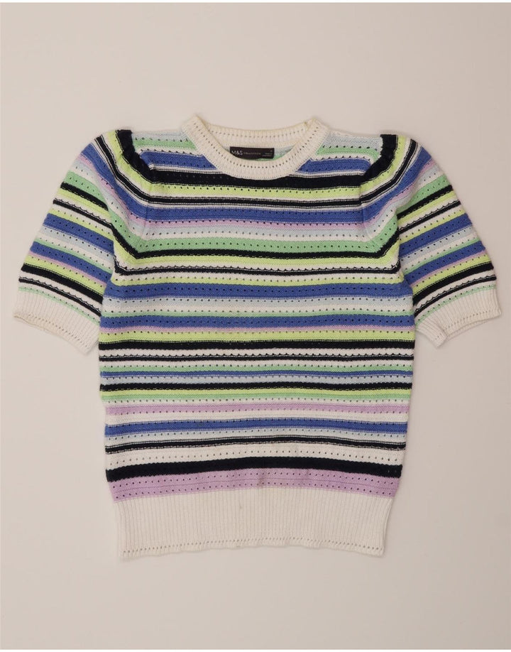 Marks & Spencer Suéter de Cuello Redondo para Mujer UK 10 Small Multicolor