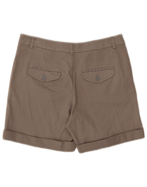 Benetton Pantalones Cortos Chinos Para Mujer UK 8 Small W28 Algodón Gris