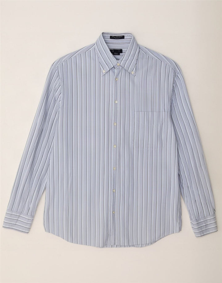 Camisa Gant Hombre Grande Algodón A Rayas Azul