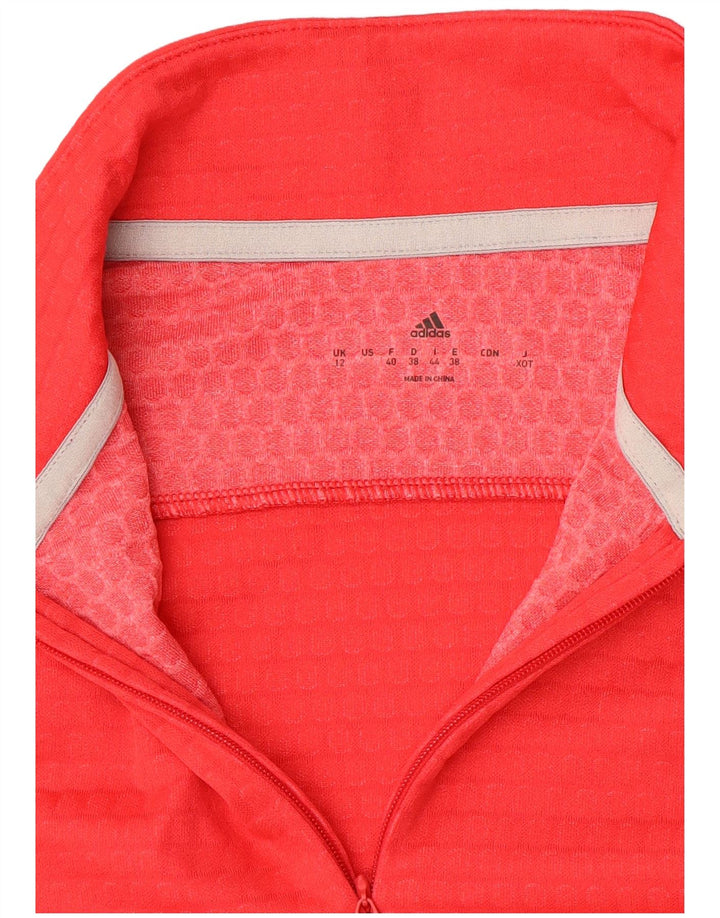 Adidas - Chándal con cremallera y cuello para mujer, talla 40, color rojo mediano