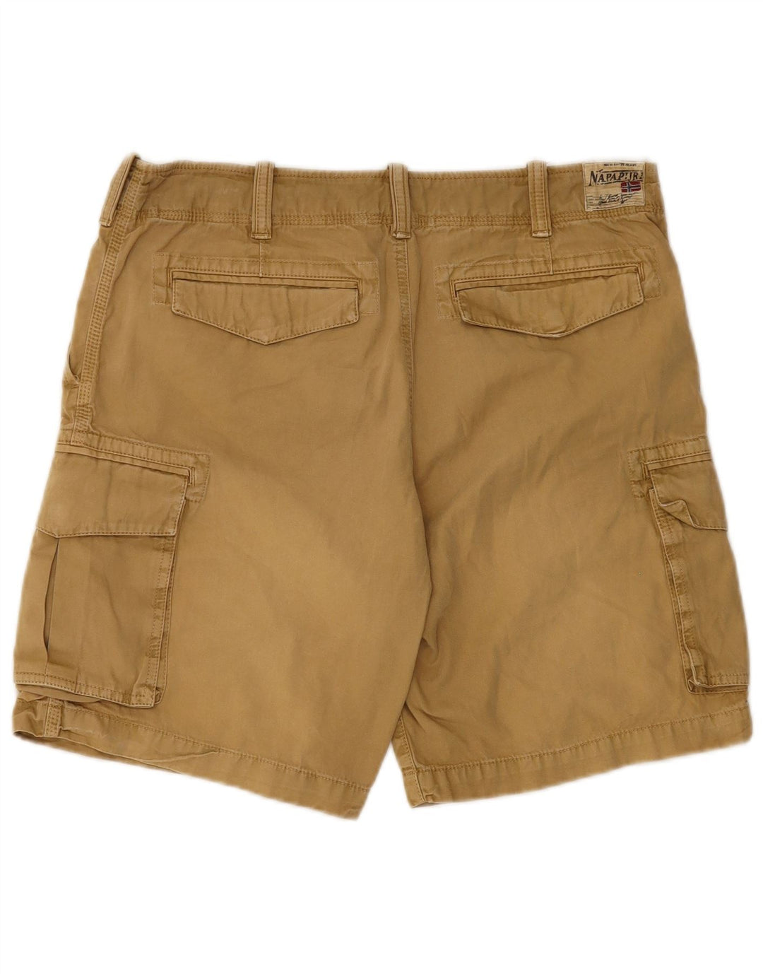 Napapijri Shorts Cargo Hombre W33 Algodón Beige Medio