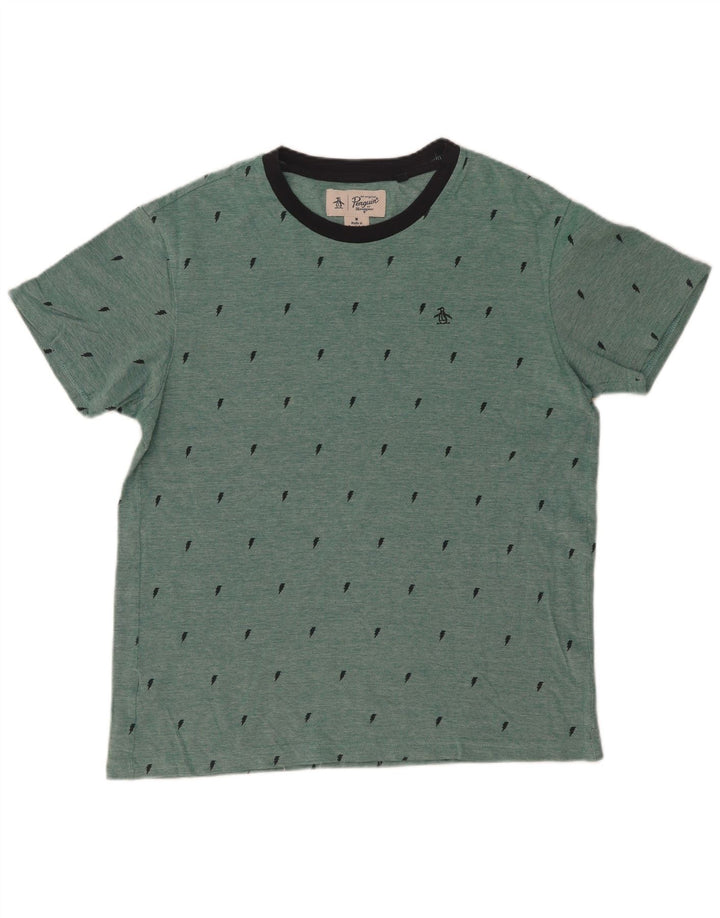 Camiseta Penguin Hombre Top Algodón Verde Medio