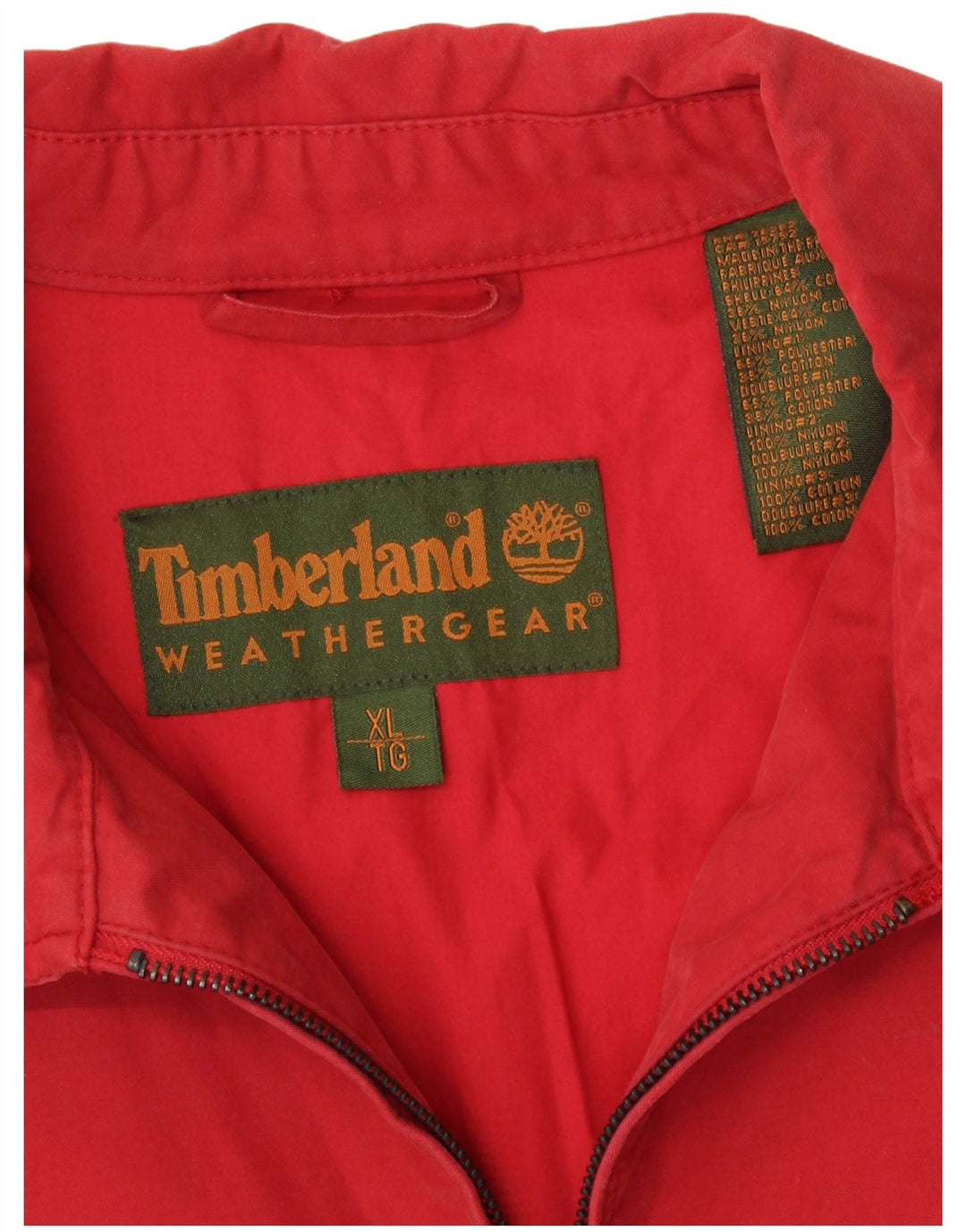 Timberland Chaqueta Bomber para Hombre UK 42 XL Algodón Rojo