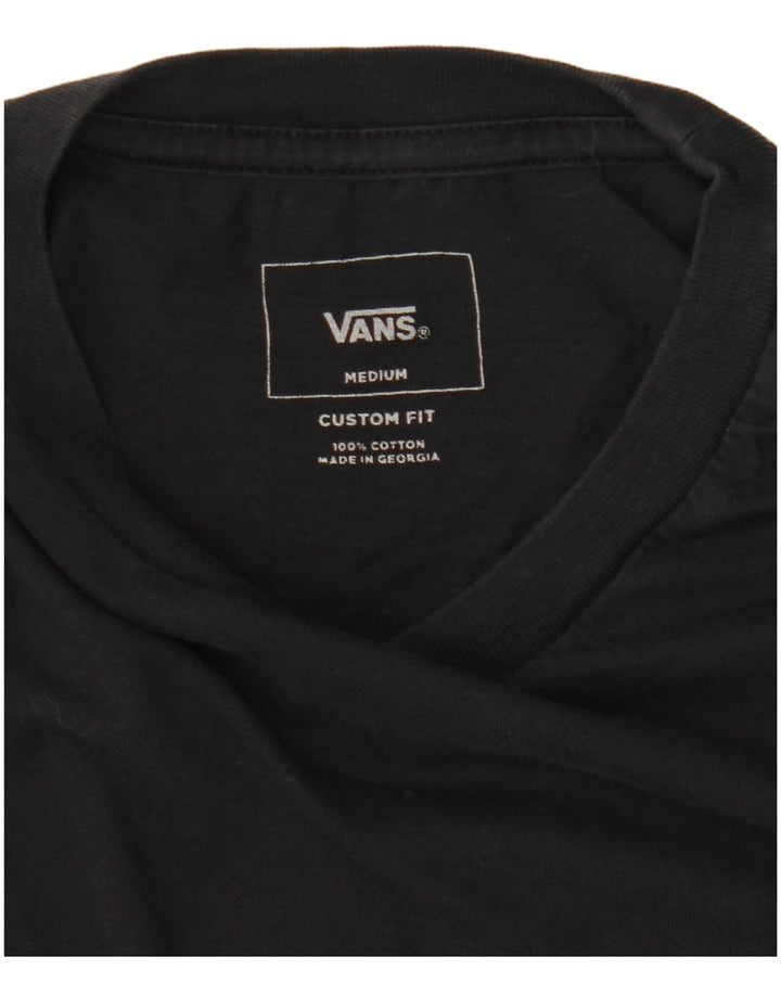 Camiseta Vans Custom Fit para hombre, talla mediana, algodón negro