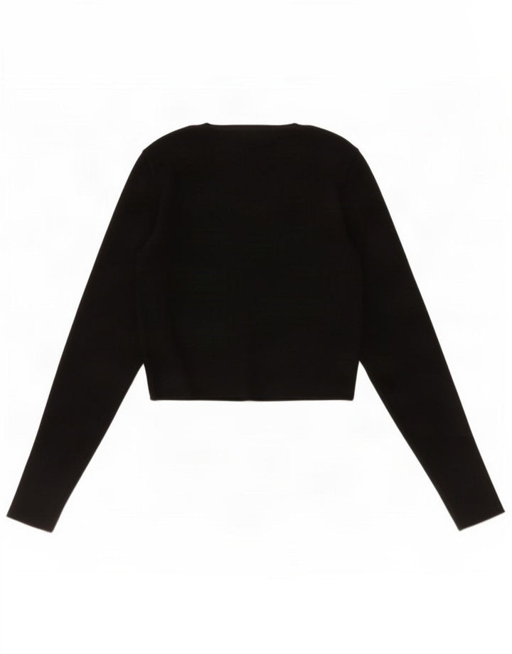 Zara - Jersey corto con cuello barco para mujer, talla 40, talla M, color negro