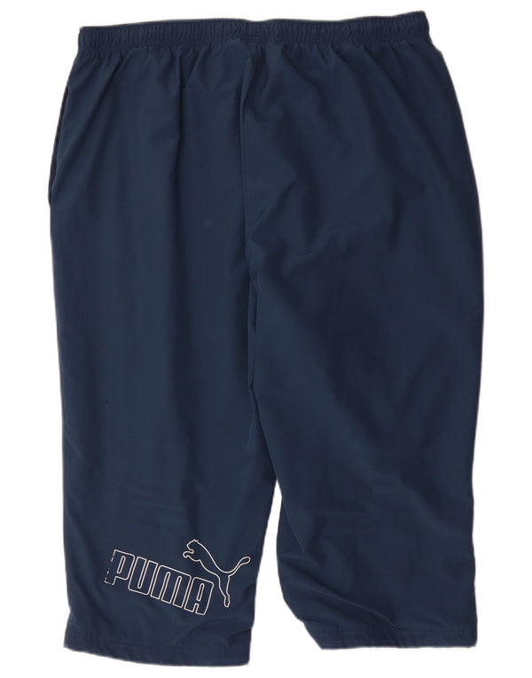 Puma Pantalones de chándal Capri gráficos para Hombre 2XL Poliéster Azul Marino
