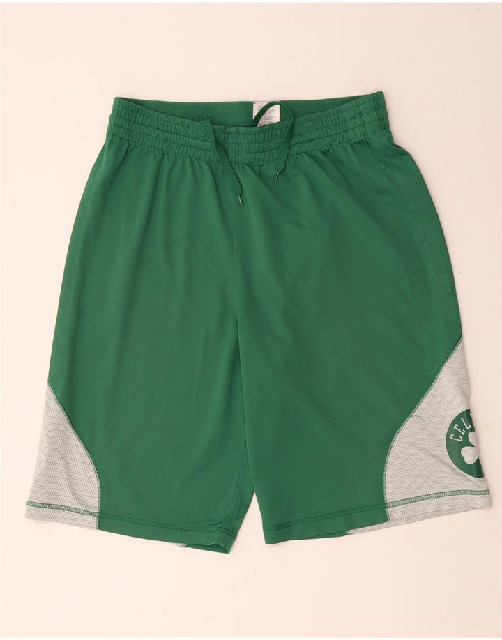 Pantalones cortos deportivos Adidas Celtics para hombre Poliéster color block verde medio
