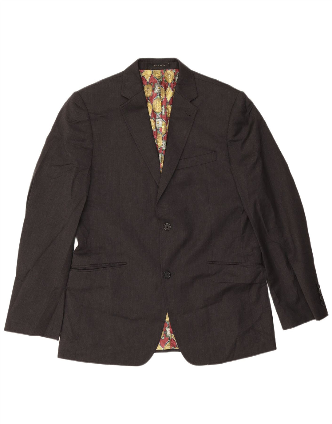 Ted Baker Traje de 2 piezas con 2 botones para hombre UK 40 Large W34 L31 Lana gris