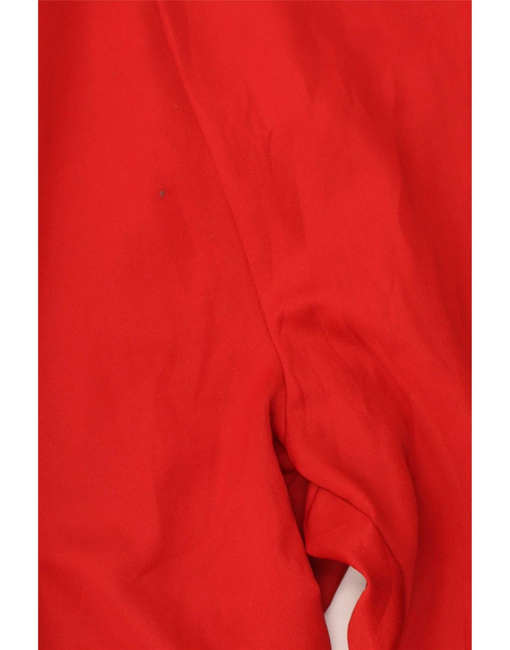 Zara Mujer Pantalón Chándal EU 30 W30 L29 Poliéster Color Block Rojo