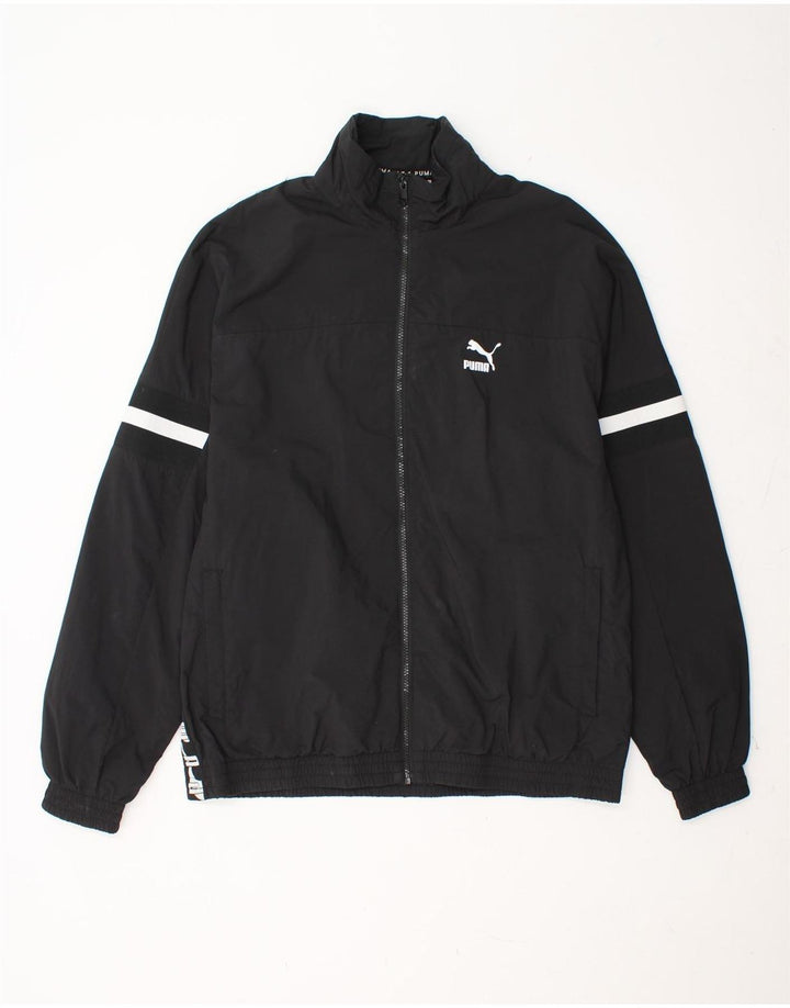 PUMA Chaqueta impermeable gráfica para hombre Reino Unido 40 Grande Poliamida negra