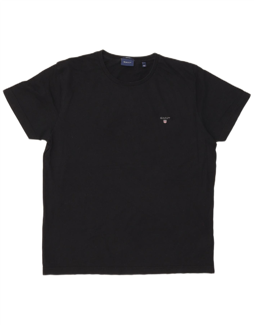 Gant Camiseta Regular para Hombre Top XL Negro Algodón