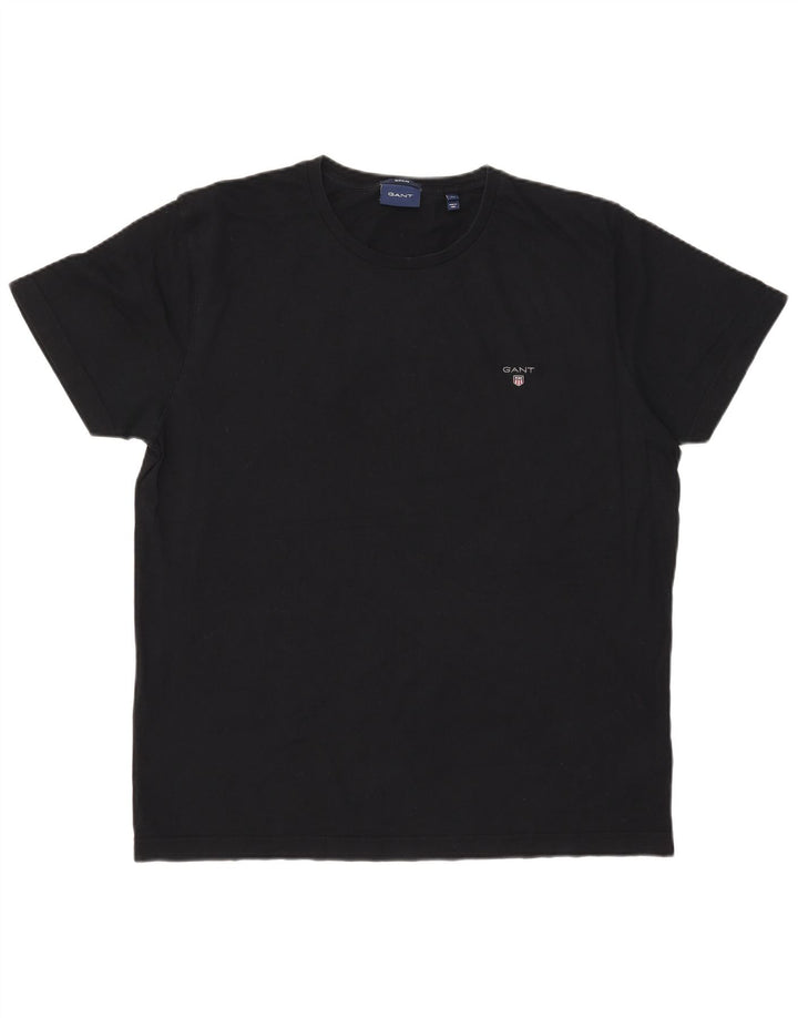 Gant Camiseta Regular para Hombre Top XL Negro Algodón