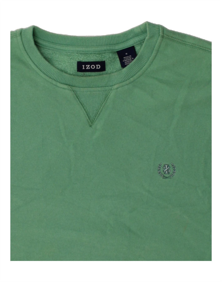 IZOD Mens Sweatshirt Jumper Medium Green Cotton Vintage Izod and Second-Hand Izod from Messina Hembry 