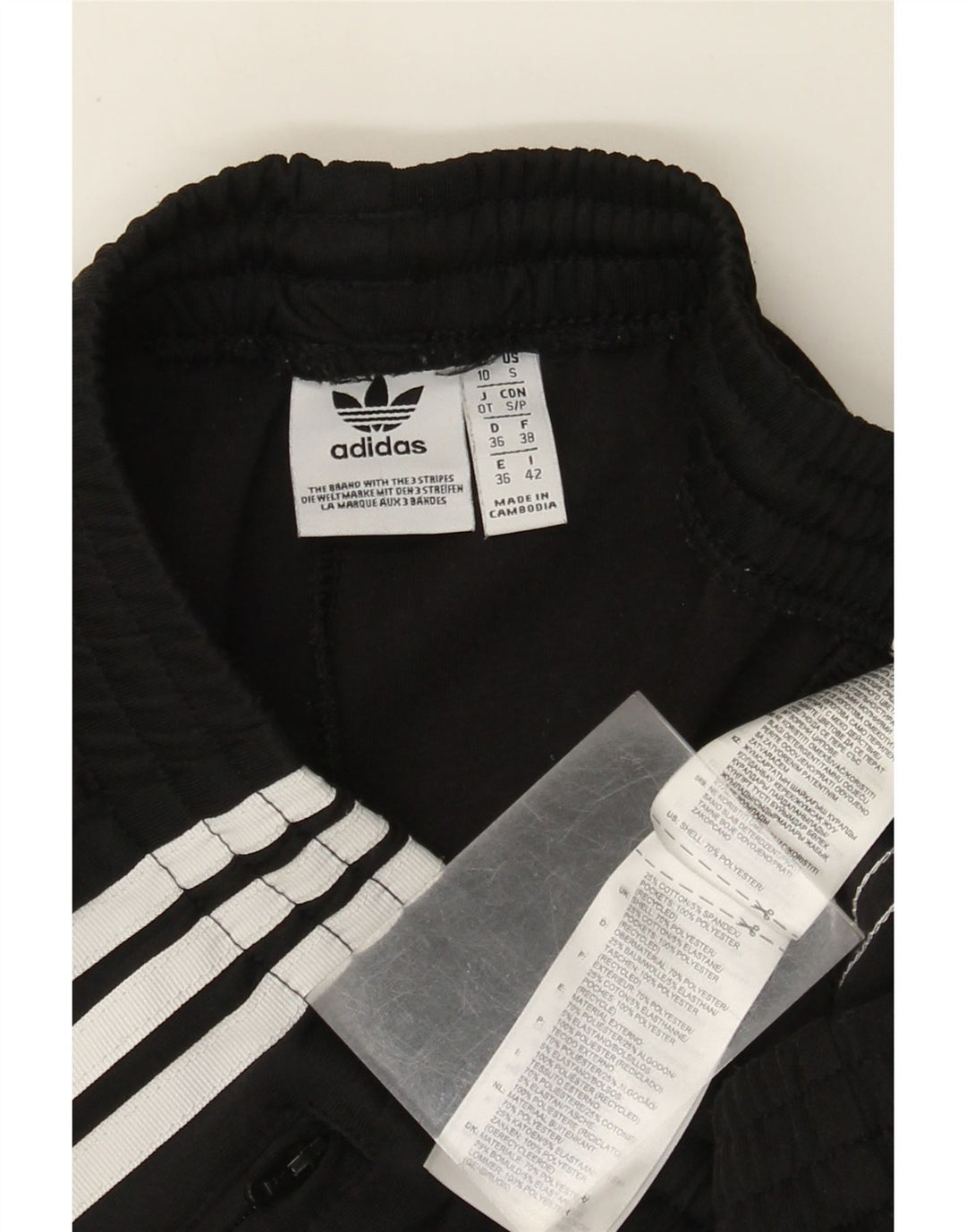 Adidas Pantalones de chándal para mujer UK 10 Small Black Poliéster