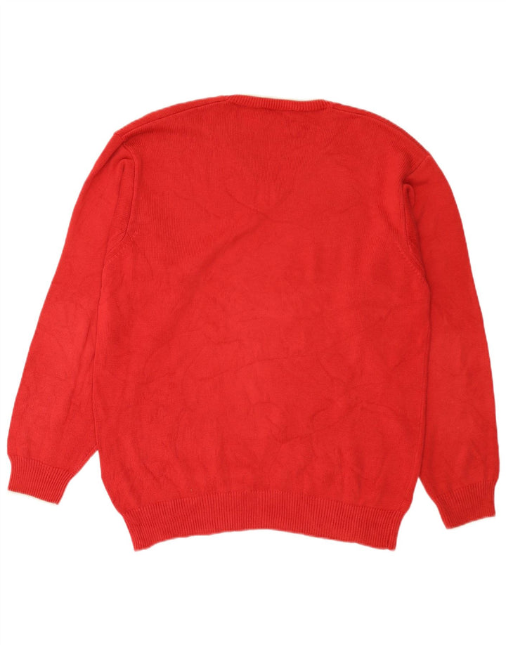 Fred Perry Jersey Con Cuello En V Para Hombre Algodón Rojo Medio