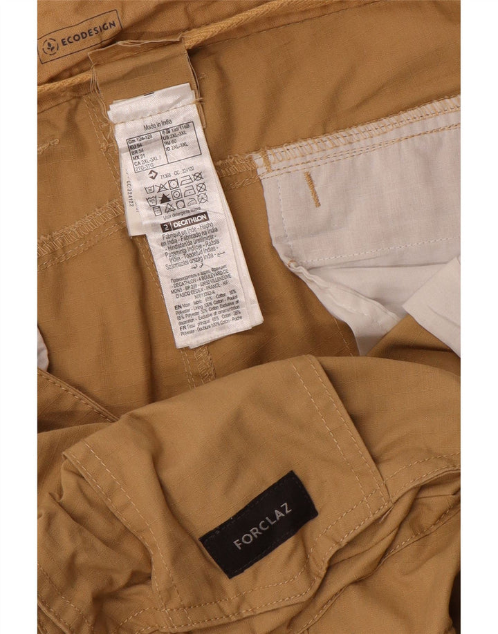 FORCLAZ Pantalón cargo recto para hombre EU 54 2XL W44 L34 Algodón beige
