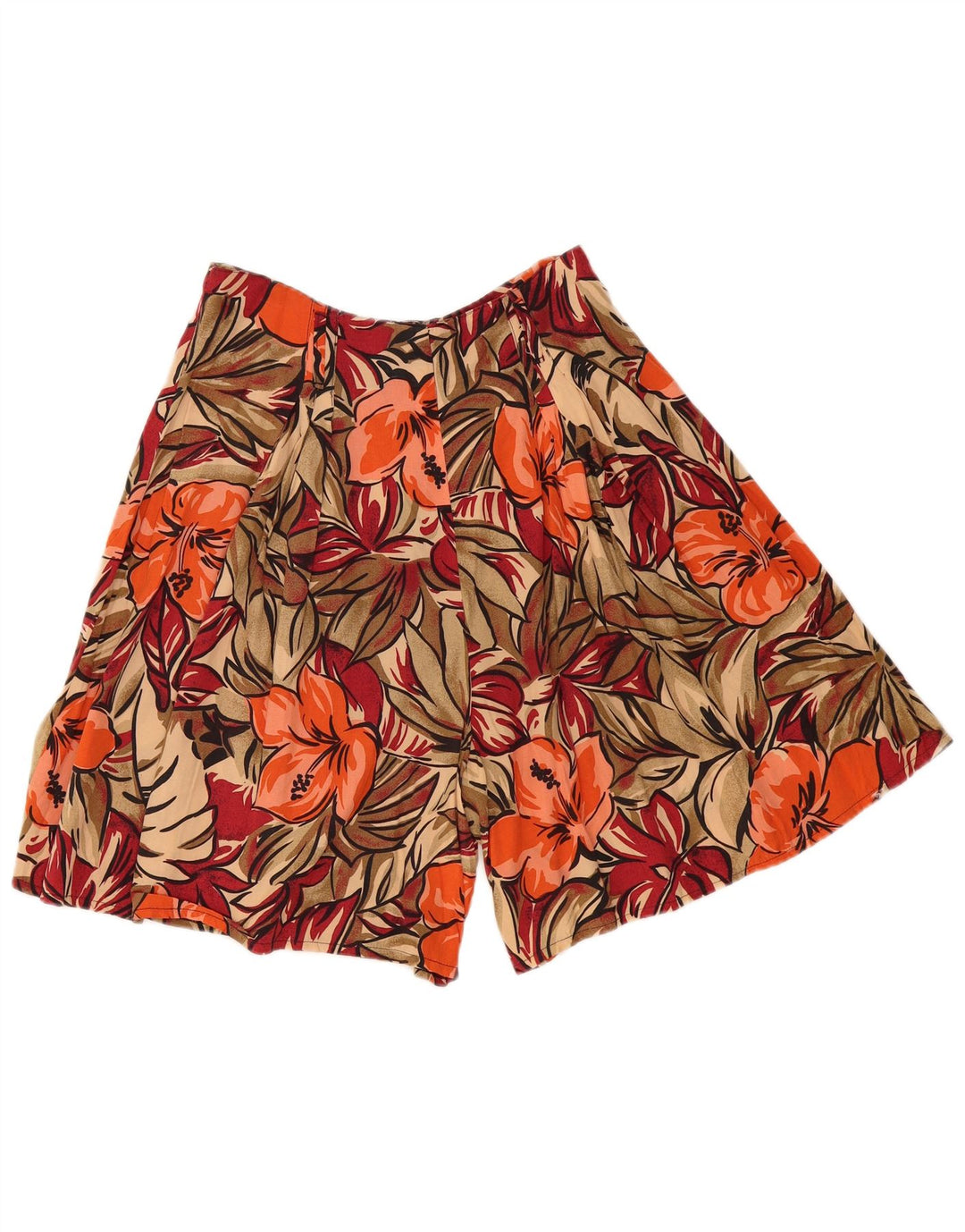 Vintage Mujer Cullotes Bermudas Shorts W30 Medio Multicolor Floral