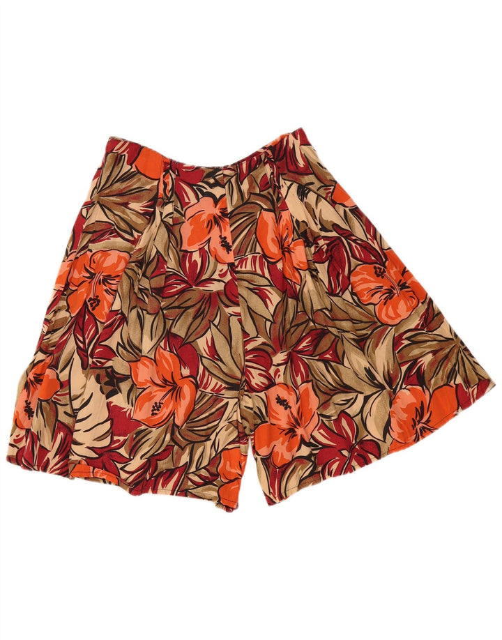 Vintage Mujer Cullotes Bermudas Shorts W30 Medio Multicolor Floral