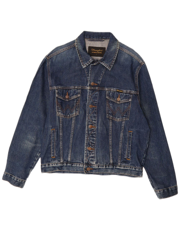 Wrangler Chaqueta vaquera para hombre UK 40 Large Azul marino Algodón