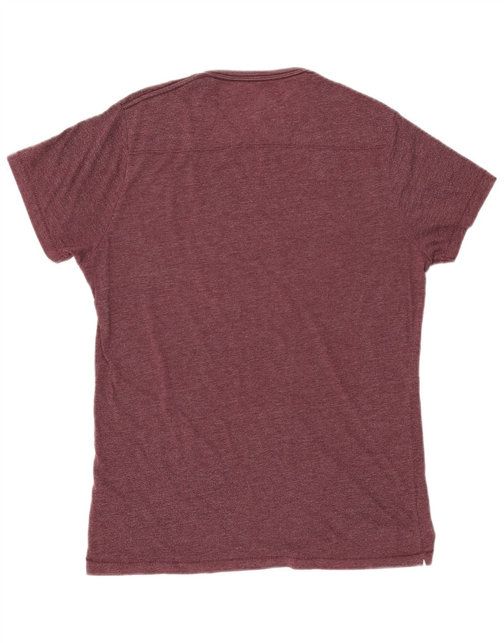 FRENCH CONNECTION Camiseta para hombre Top Medium Borgoña Algodón
