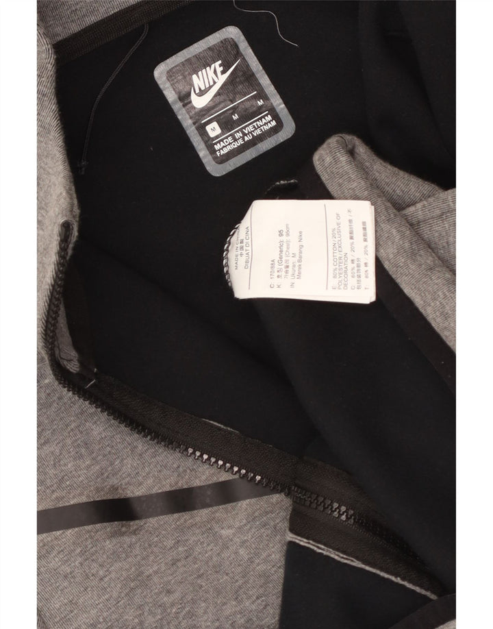 Nike - Sudadera con capucha y cremallera para hombre, algodón gris medio