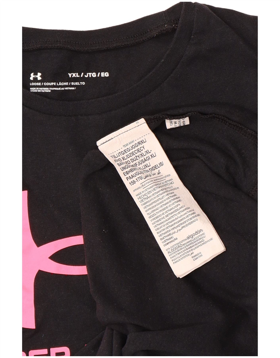 UNDER ARMOUR Camiseta holgada con gráfico para niña 13-14 años XL Negro