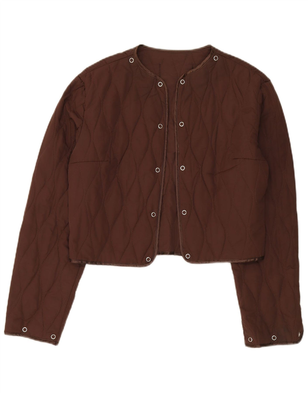 Roccobarocco Chaqueta Acolchada Corta para Mujer UK 44 Marrón Medio