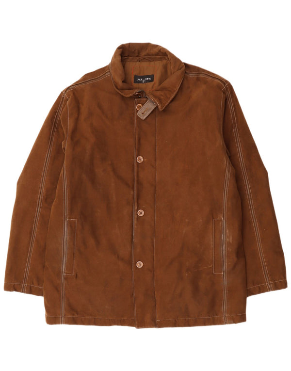 Chaqueta cortavientos vintage para hombre EU 56 3XL Marrón